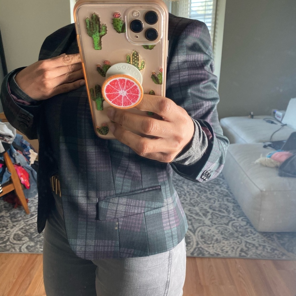 Nine West plaid blazer size 4